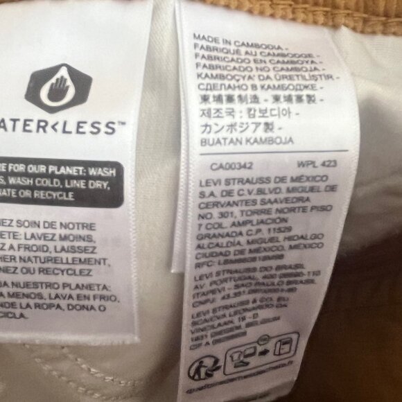 Levi’s Unisex Size‎ 24 ‘94 Baggy High Rise Corduroy Pants Brown Tan - Picture 9 of 10